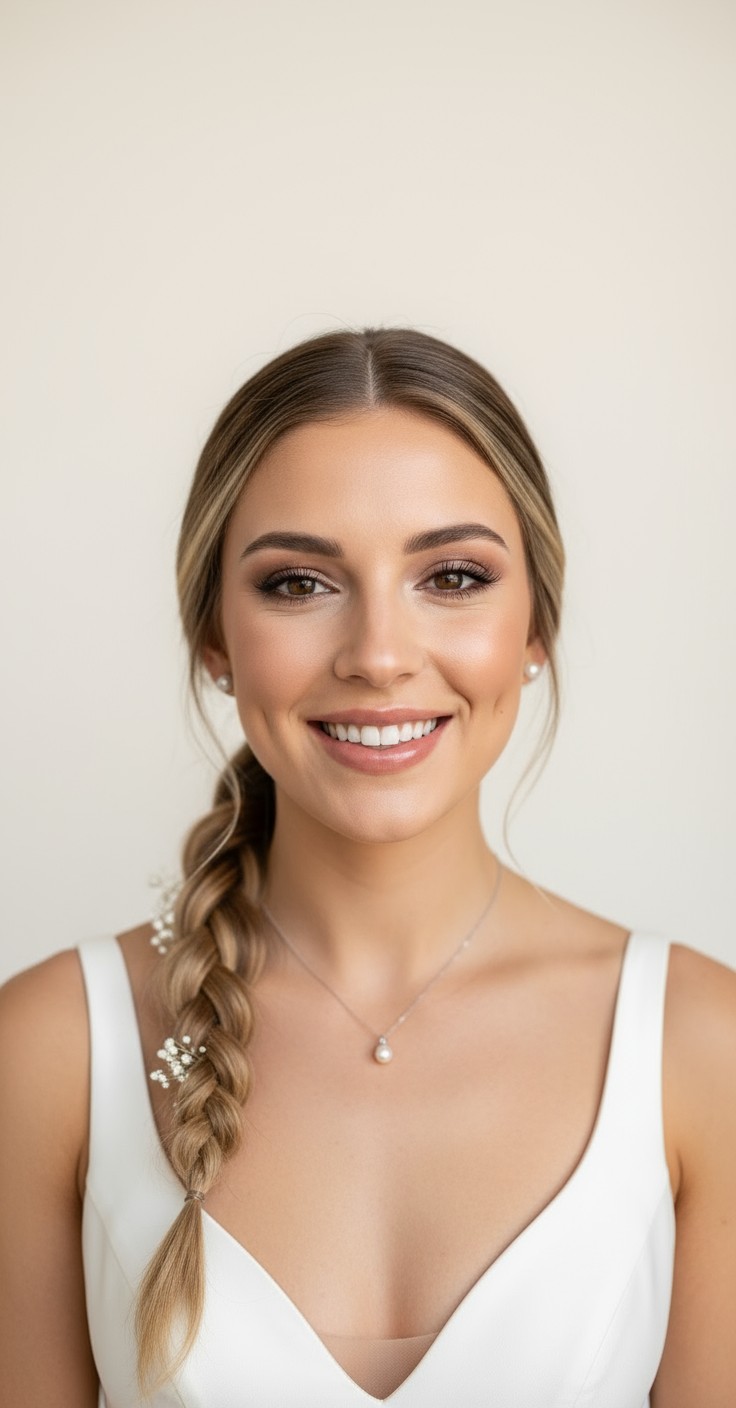 After Fishtail Bridal Hair